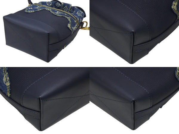 極美品 LOUIS VUITTON ルイヴィトン ジャパニーズ クルーザー ハンドバッグ M45970 モノグラム デニム NIGO 中古 4b008539