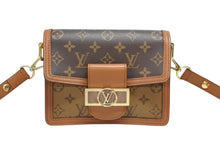 画像をギャラリービューアに読み込む, LOUIS VUITTON ルイヴィトン モノグラム リバース ドーフィーヌ 2WAYバッグ M45959 ブラウン モノグラムキャンバス レザー ゴールド金具 美品 中古 4b008540