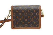 画像をギャラリービューアに読み込む, LOUIS VUITTON ルイヴィトン モノグラム リバース ドーフィーヌ 2WAYバッグ M45959 ブラウン モノグラムキャンバス レザー ゴールド金具 美品 中古 4b008540