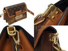 画像をギャラリービューアに読み込む, LOUIS VUITTON ルイヴィトン モノグラム リバース ドーフィーヌ 2WAYバッグ M45959 ブラウン モノグラムキャンバス レザー ゴールド金具 美品 中古 4b008540