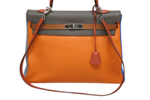画像をギャラリービューアに読み込む, HERMES エルメス KELLY ケリー35 アルルカン ハンドバッグ トリヨンクレマンス シルバー金具 □P刻印 美品 中古 4b008541