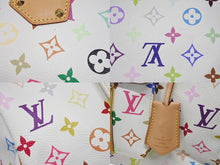 画像をギャラリービューアに読み込む, LOUIS VUITTON ルイヴィトン スピーディ30 ハンドバッグ M92643 モノグラム マルチカラー 村上隆 ホワイト 美品 中古 4b008542