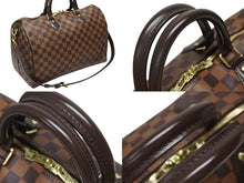 画像をギャラリービューアに読み込む, 極美品 LOUIS VUITTON ルイヴィトン ダミエ スピーディ バンドリエール 35 ハンドバッグ N41182 ブラウン ゴールド金具 中古 4b008543