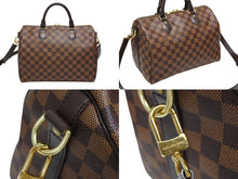 画像をギャラリービューアに読み込む, 新品同様 LOUIS VUITTON ルイヴィトン ハンドバッグ N41367 スピーディ バンドリエール30 ブラウン ダミエキャンバス ゴールド金具 中古 4b007240