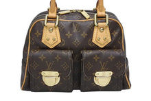 画像をギャラリービューアに読み込む, 極美品 LOUIS VUITTON ルイヴィトン マンハッタンPM ハンドバッグ M40026 PVC ヌメ革 ブラウン ゴールド金具 中古 4b008546