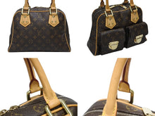 画像をギャラリービューアに読み込む, 極美品 LOUIS VUITTON ルイヴィトン マンハッタンPM ハンドバッグ M40026 PVC ヌメ革 ブラウン ゴールド金具 中古 4b008546