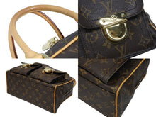 画像をギャラリービューアに読み込む, 極美品 LOUIS VUITTON ルイヴィトン マンハッタンPM ハンドバッグ M40026 PVC ヌメ革 ブラウン ゴールド金具 中古 4b008546