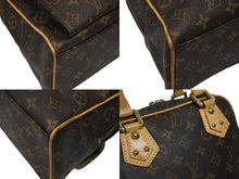 画像をギャラリービューアに読み込む, 極美品 LOUIS VUITTON ルイヴィトン マンハッタンPM ハンドバッグ M40026 PVC ヌメ革 ブラウン ゴールド金具 中古 4b008546