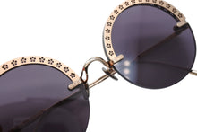 画像をギャラリービューアに読み込む, MASUNAGA 増永眼鏡 BOTAN ボタン ラウンドサングラス アイウェア サイズ56◻︎23-140 ゴールド 22FW 美品 中古 4b008548