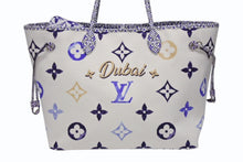 画像をギャラリービューアに読み込む, 極美品 LOUIS VUITTON ルイヴィトン ネヴァーフルGM トートバッグ ドバイ限定 M23018 モノグラム キャンバスブルー 中古 4b008555