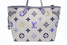 画像をギャラリービューアに読み込む, 極美品 LOUIS VUITTON ルイヴィトン ネヴァーフルGM トートバッグ ドバイ限定 M23018 モノグラム キャンバスブルー 中古 4b008555