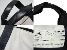 画像をギャラリービューアに読み込む, CHANEL シャネル スポーツライン ハイサマー トートバッグ 9番台 ハンドバッグ ウェーブ グレー ナイロン 美品 中古 4b008557