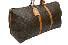 画像をギャラリービューアに読み込む, LOUIS VUITTON ルイヴィトン キーポル バンドリエール60 ボストンバッグ M41412 モノグラム PVC レザー ブラウン 良品 中古 4b008561