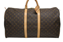 画像をギャラリービューアに読み込む, LOUIS VUITTON ルイヴィトン キーポル55 ボストンバッグ M41424 モノグラム PVCコーティングキャンバス ヌメ革 ブラウン 美品 中古 4b008562