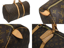 画像をギャラリービューアに読み込む, LOUIS VUITTON ルイヴィトン キーポル55 ボストンバッグ M41424 モノグラム PVCコーティングキャンバス ヌメ革 ブラウン 美品 中古 4b008562