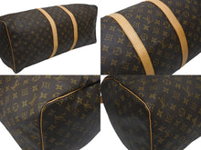 画像をギャラリービューアに読み込む, LOUIS VUITTON ルイヴィトン キーポル55 ボストンバッグ M41424 モノグラム PVCコーティングキャンバス ヌメ革 ブラウン 美品 中古 4b008562