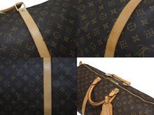 画像をギャラリービューアに読み込む, LOUIS VUITTON ルイヴィトン キーポル55 ボストンバッグ M41424 モノグラム PVCコーティングキャンバス ヌメ革 ブラウン 美品 中古 4b008562