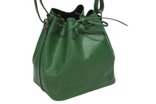 画像をギャラリービューアに読み込む, LOUIS VUITTON ルイヴィトン プチノエ ワンショルダーバッグ M44101 グリーン エピレザー ゴールド金具 良品 中古 4b008564