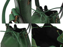 画像をギャラリービューアに読み込む, LOUIS VUITTON ルイヴィトン プチノエ ワンショルダーバッグ M44101 グリーン エピレザー ゴールド金具 良品 中古 4b008564