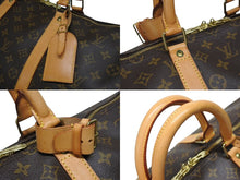 画像をギャラリービューアに読み込む, LOUIS VUITTON ルイヴィトン キーポル55 ボストンバッグ M41424 モノグラム PVC ヌメ革 ブラウン 美品 中古 4b008568