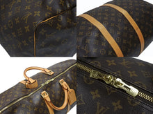 画像をギャラリービューアに読み込む, LOUIS VUITTON ルイヴィトン キーポル55 ボストンバッグ M41424 モノグラム PVC ヌメ革 ブラウン 美品 中古 4b008568