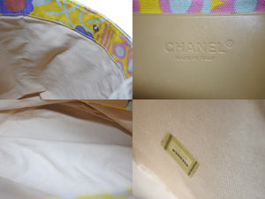 CHANEL Flower Rope Coco Mark Handbag Tote Bag No. 8 Canvas Multicolor Good Condition Used 4b008571