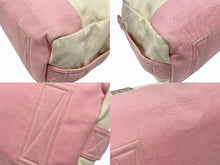 画像をギャラリービューアに読み込む, CHANEL シャネル スポーツライン ボストンバッグ ココマーク 12番台 キャンバス アイボリー ピンク シルバー金具 中古 4b008572