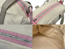 画像をギャラリービューアに読み込む, CHANEL シャネル スポーツライン ボストンバッグ ココマーク 12番台 キャンバス アイボリー ピンク シルバー金具 中古 4b008572