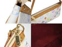 画像をギャラリービューアに読み込む, LOUIS VUITTON ルイヴィトン ポシェット アクセソワール アクセサリーポーチ M92649 ホワイト マルチカラー 村上隆 美品 中古 4b008574