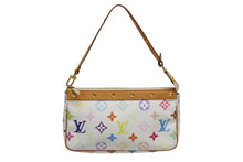 画像をギャラリービューアに読み込む, LOUIS VUITTON ルイヴィトン ポシェット アクセソワール アクセサリーポーチ M92649 ホワイト マルチカラー 村上隆 美品 中古 4b008574