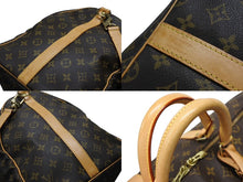 画像をギャラリービューアに読み込む, LOUIS VUITTON ルイヴィトン キーポル バンドリエール55 ボストンバッグ M41414 モノグラム ブラウン 美品 中古 4b008578