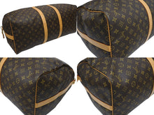 画像をギャラリービューアに読み込む, LOUIS VUITTON ルイヴィトン キーポル バンドリエール55 ボストンバッグ M41414 モノグラム ブラウン 美品 中古 4b008578
