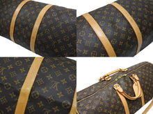 画像をギャラリービューアに読み込む, LOUIS VUITTON ルイヴィトン キーポル バンドリエール55 ボストンバッグ M41414 モノグラム ブラウン 美品 中古 4b008578