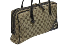 画像をギャラリービューアに読み込む, 極美品 GUCCI グッチ ニューブリット GGキャンバス ハンドバッグ 169971 ベージュ ブラウン ゴールド金具 中古 4b008579