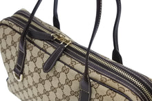 画像をギャラリービューアに読み込む, 極美品 GUCCI グッチ ニューブリット GGキャンバス ハンドバッグ 169971 ベージュ ブラウン ゴールド金具 中古 4b008579