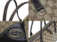 画像をギャラリービューアに読み込む, 極美品 GUCCI グッチ ニューブリット GGキャンバス ハンドバッグ 169971 ベージュ ブラウン ゴールド金具 中古 4b008579