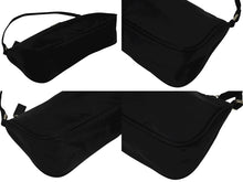 画像をギャラリービューアに読み込む, PRADA プラダ アクセサリーポーチ ブラック ナイロン レザー ハンドバッグ トライアングルロゴ 美品 中古 4b008581