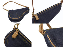 画像をギャラリービューアに読み込む, 極美品 Christian Dior クリスチャンディオール ガリアーノ期 サドルポーチ アクセサリーポーチ MC1001 デニム 中古 4b008585