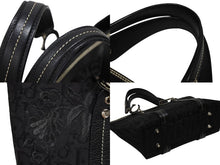 画像をギャラリービューアに読み込む, Dior ディオール トロッター ハンドバッグ 総柄 ブラック コットンキャンバス 07-BO-0035 レザー シルバー金具 美品 中古 4b008587