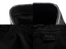 画像をギャラリービューアに読み込む, Dior ディオール トロッター ハンドバッグ 総柄 ブラック コットンキャンバス 07-BO-0035 レザー シルバー金具 美品 中古 4b008587