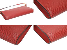 画像をギャラリービューアに読み込む, 極美品 LOUIS VUITTON ルイヴィトン ポシェット アクセソワール アクセサリーポーチ M52947 エピ レザー レッド ゴールド金具 中古 4b008589