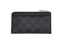 画像をギャラリービューアに読み込む, LOUIS VUITTON ルイヴィトン コインカード ホルダー ダミエグラフィット NZ4119 ブラック グレー シルバー金具 美品 中古 4b008594