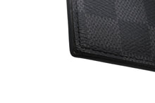 画像をギャラリービューアに読み込む, LOUIS VUITTON ルイヴィトン コインカード ホルダー ダミエグラフィット NZ4119 ブラック グレー シルバー金具 美品 中古 4b008594