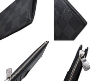 画像をギャラリービューアに読み込む, LOUIS VUITTON ルイヴィトン コインカード ホルダー ダミエグラフィット NZ4119 ブラック グレー シルバー金具 美品 中古 4b008594