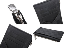 画像をギャラリービューアに読み込む, LOUIS VUITTON ルイヴィトン コインカード ホルダー ダミエグラフィット NZ4119 ブラック グレー シルバー金具 美品 中古 4b008594