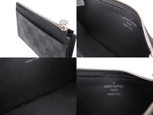 画像をギャラリービューアに読み込む, LOUIS VUITTON ルイヴィトン コインカード ホルダー ダミエグラフィット NZ4119 ブラック グレー シルバー金具 美品 中古 4b008594