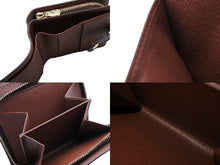 画像をギャラリービューアに読み込む, LOUIS VUITTON ルイヴィトン モノグラム コンパクト ジップ 二つ折り財布 M61667 ブラウン ウォレット 小物 ロゴ 美品 中古 4b008595