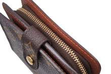 画像をギャラリービューアに読み込む, LOUIS VUITTON ルイヴィトン モノグラム コンパクト ジップ 二つ折り財布 M61667 ブラウン ウォレット 小物 ロゴ 美品 中古 4b008595