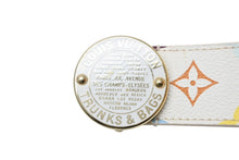 画像をギャラリービューアに読み込む, LOUIS VUITTON ルイヴィトン サンチュール ベルト M9627 PVC ホワイト マルチカラー ゴールド金具 サイズ90/36 美品 中古 4b008596