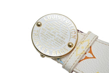 画像をギャラリービューアに読み込む, LOUIS VUITTON ルイヴィトン サンチュール ベルト M9627 PVC ホワイト マルチカラー ゴールド金具 サイズ90/36 美品 中古 4b008596